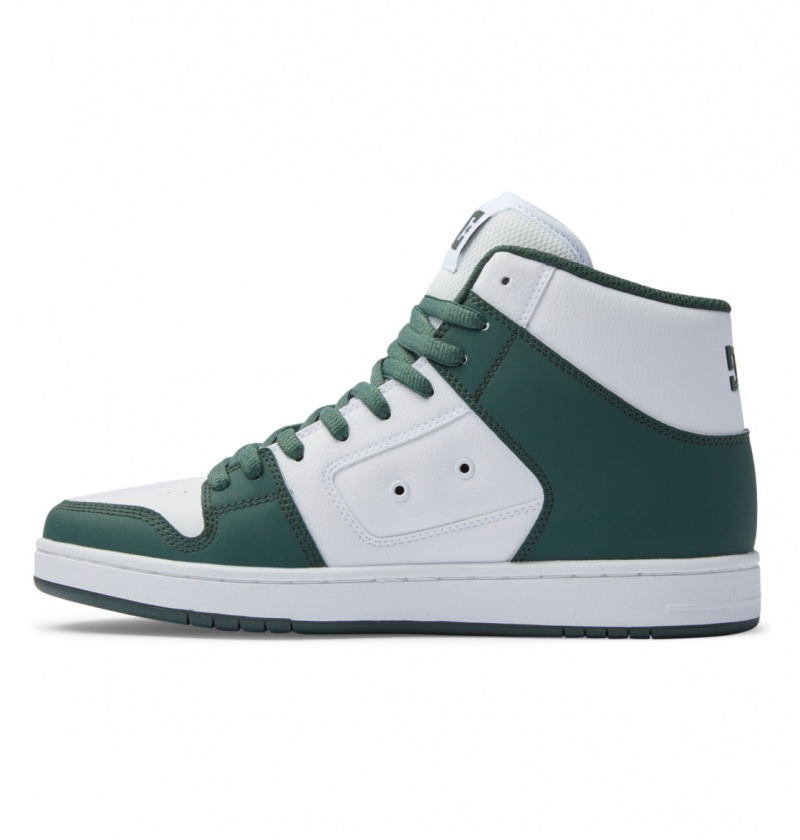 White / Dark Olive DC Shoes Manteca 4 Hi - High-Top Shoes | 290VYNLCW