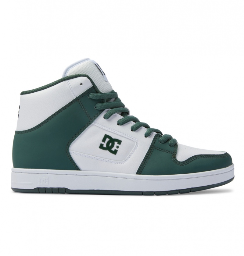 White / Dark Olive DC Shoes Manteca 4 Hi - High-Top Shoes | 290VYNLCW