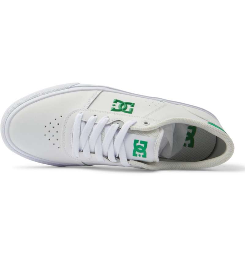 White / Green DC Shoes Teknic - Leather Shoes | 246WGPDFL