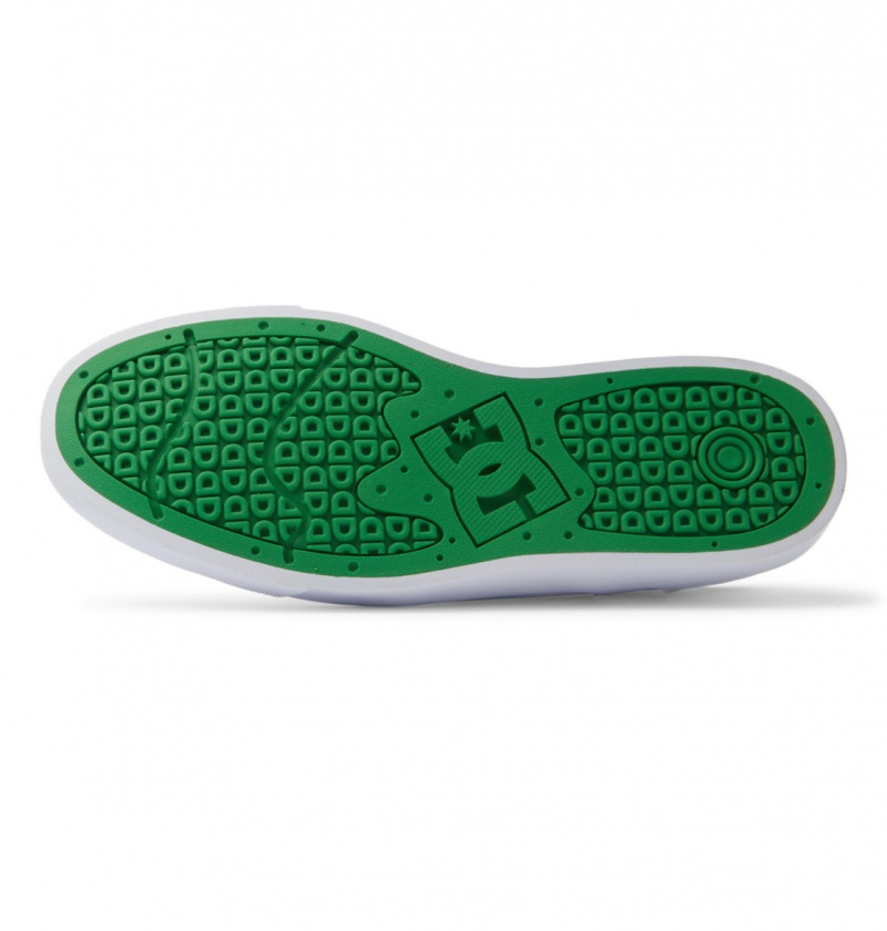 White / Green DC Shoes Teknic - Leather Shoes | 246WGPDFL