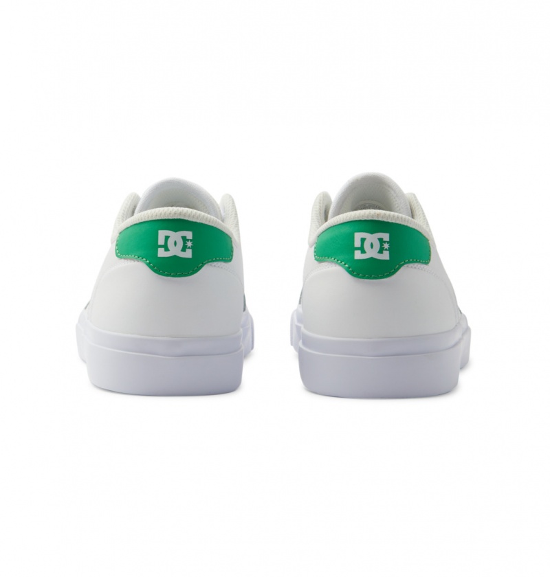 White / Green DC Shoes Teknic - Leather Shoes | 246WGPDFL