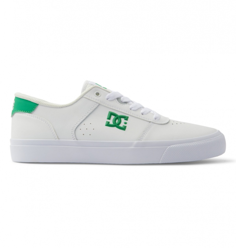 White / Green DC Shoes Teknic - Leather Shoes | 246WGPDFL