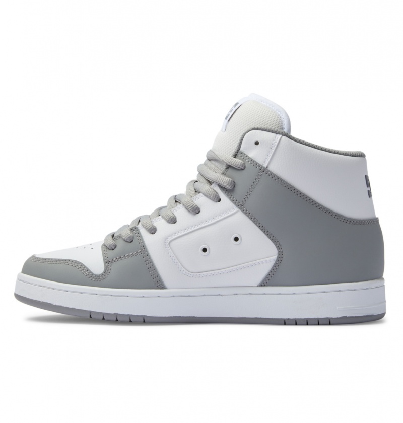 White / Grey DC Shoes Manteca 4 Hi - High-Top Shoes | 963GQVRFY