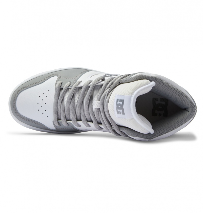 White / Grey DC Shoes Manteca 4 Hi - High-Top Shoes | 963GQVRFY