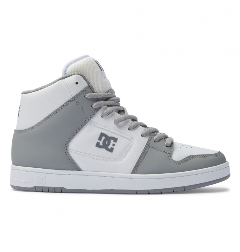 White / Grey DC Shoes Manteca 4 Hi - High-Top Shoes | 963GQVRFY