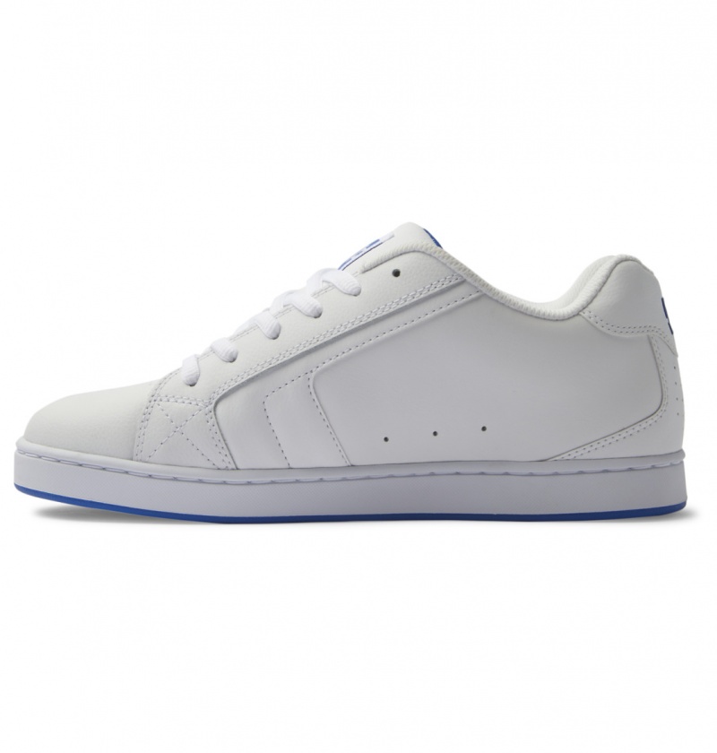 White / Grey / Blue DC Shoes Net - Leather Shoes | 904HEJBNC