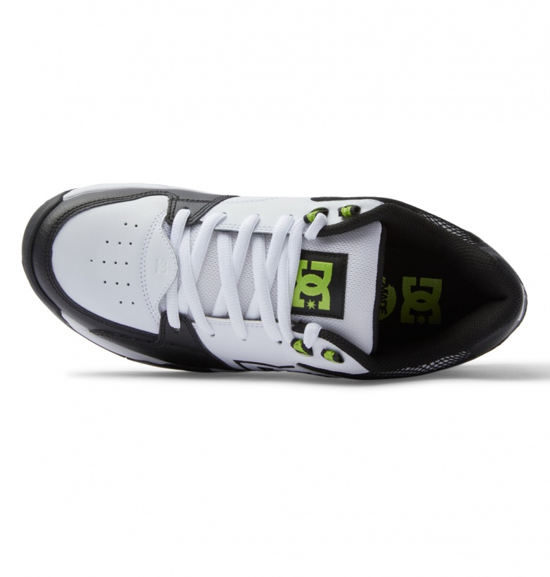 White / Lime DC Shoes Versatile - Skate Shoes | 493KPHYLB