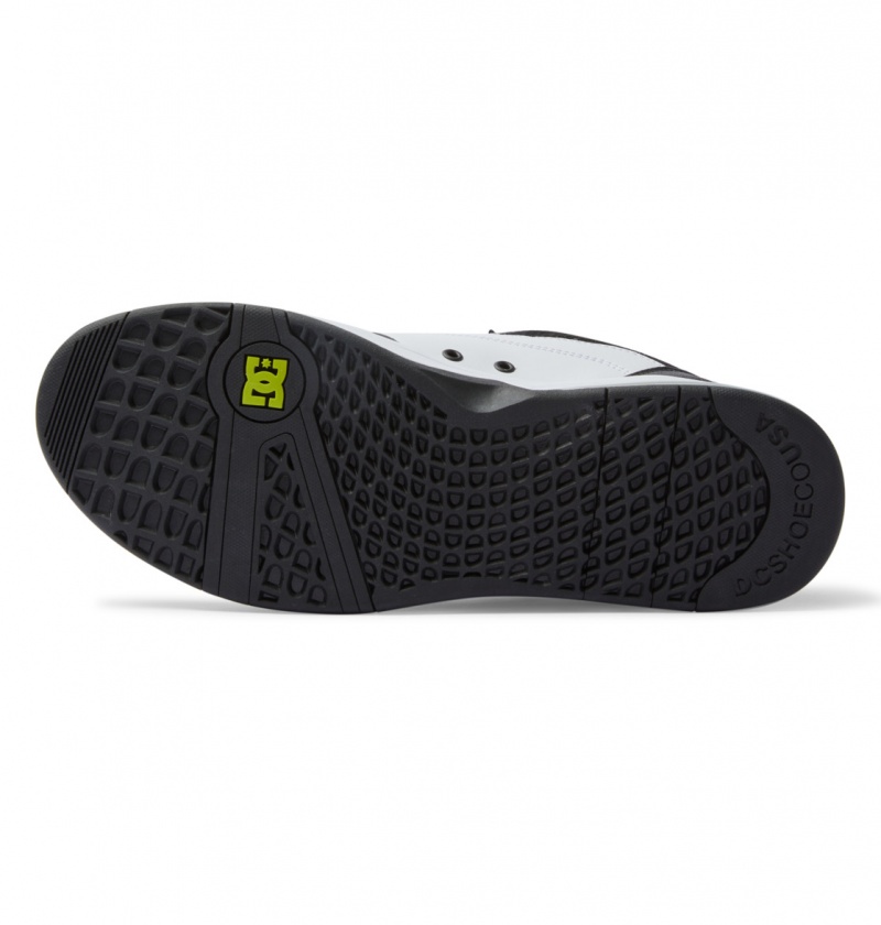 White / Lime DC Shoes Versatile - Skate Shoes | 493KPHYLB