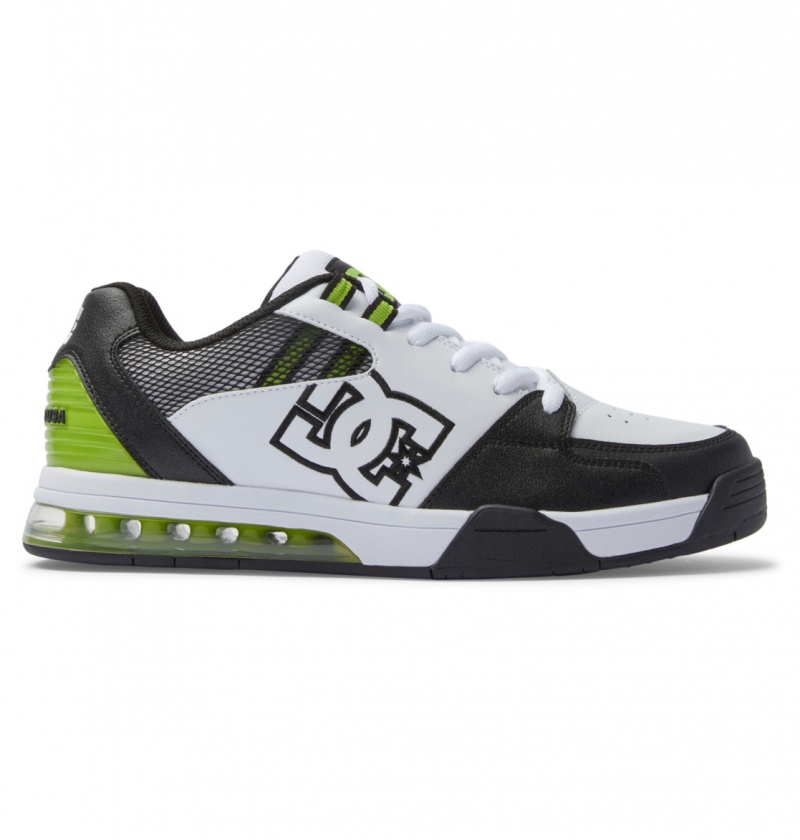 White / Lime DC Shoes Versatile - Skate Shoes | 493KPHYLB