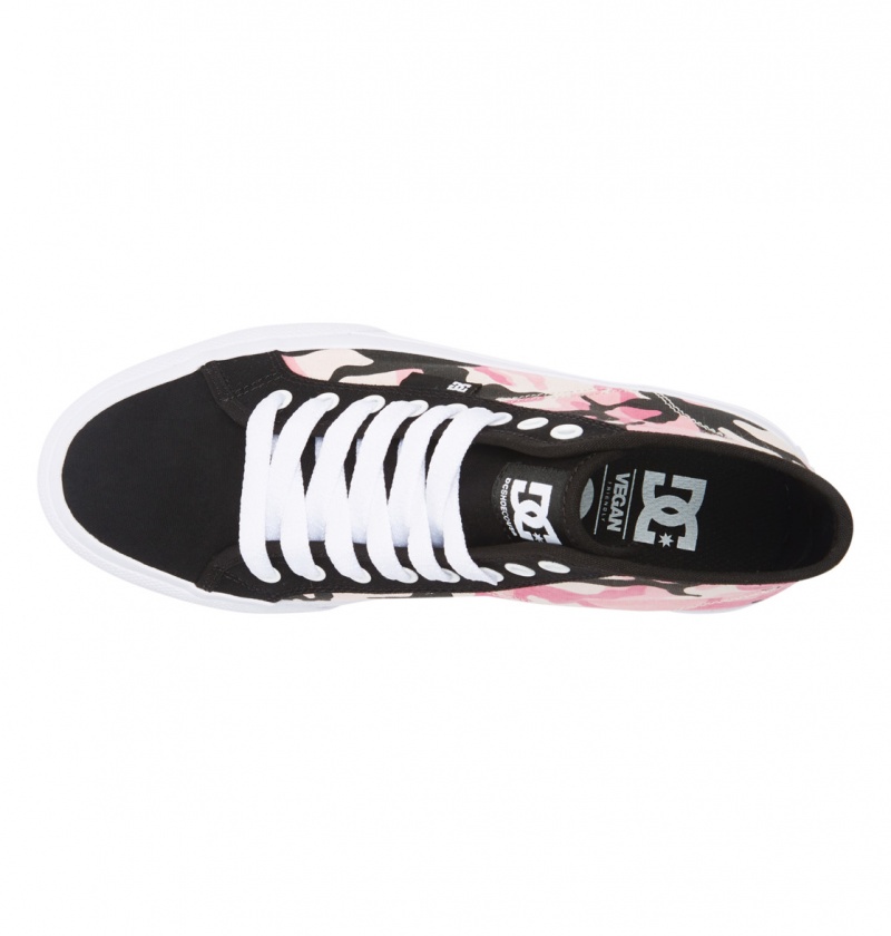 White / Pink Camo DC Shoes Manual - High-Top Shoes | 574HEULCM