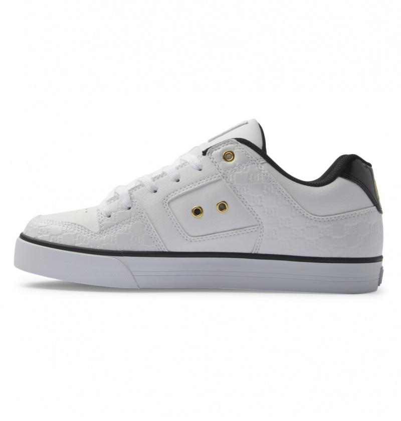 White / Silver Sparkle DC Shoes Pure Se Sn - Shoes | 265MGLNTC