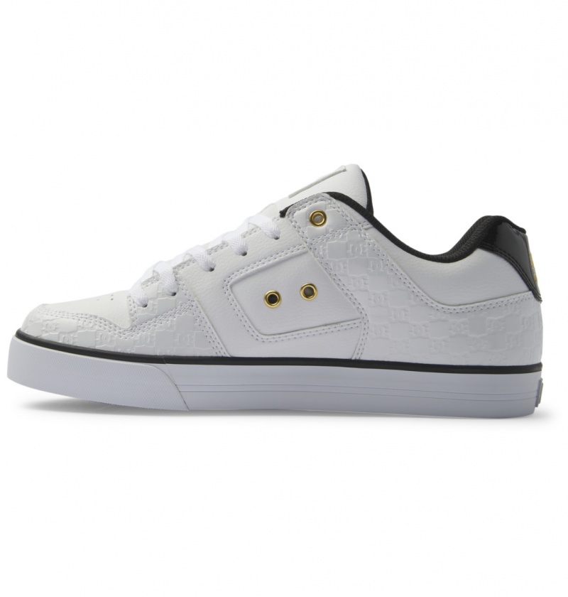 White / Silver Sparkle DC Shoes Pure Se Sn - Shoes | 265MGLNTC