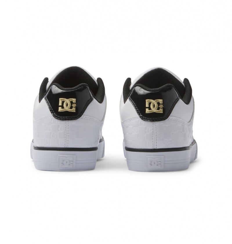 White / Silver Sparkle DC Shoes Pure Se Sn - Shoes | 265MGLNTC