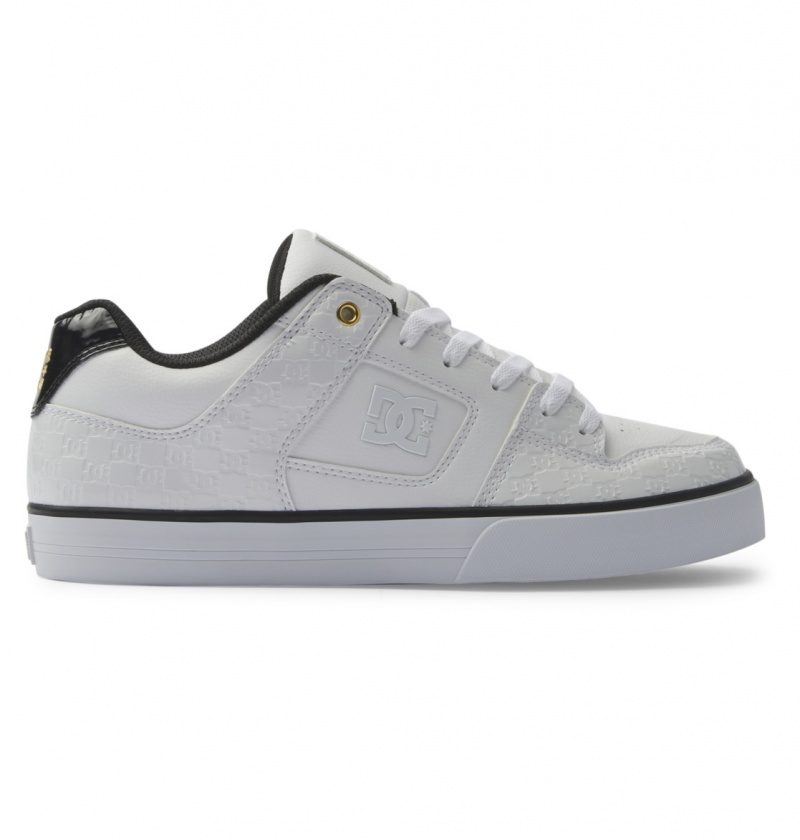 White / Silver Sparkle DC Shoes Pure Se Sn - Shoes | 265MGLNTC