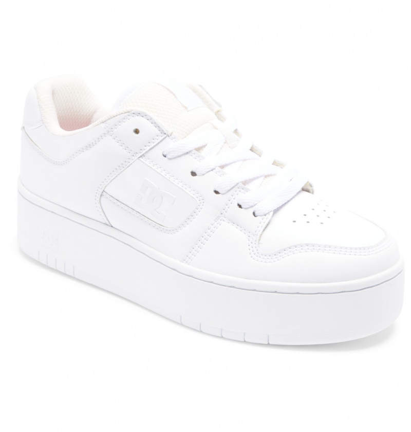 White / White DC Shoes Manteca 4 Platform - Flatform Shoes | 158TCFOGX