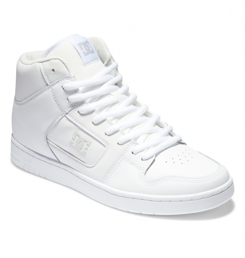 White / White / Battleship DC Shoes Manteca 4 Hi - High-Top Shoes | 012CVPZQL