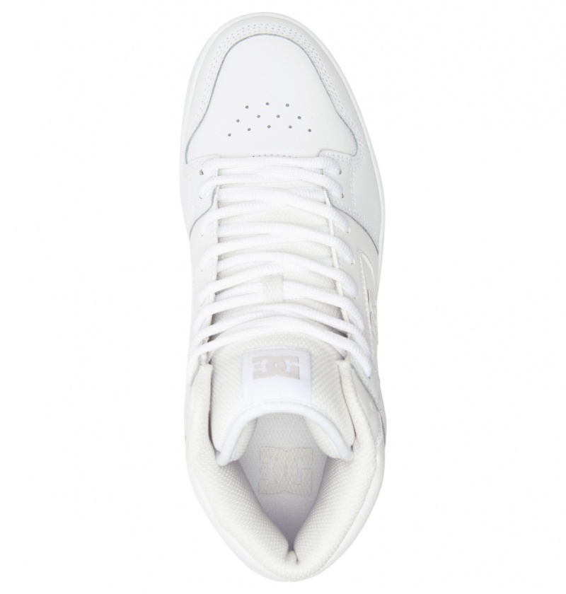 White / White / Battleship DC Shoes Manteca 4 Hi - High-Top Shoes | 012CVPZQL